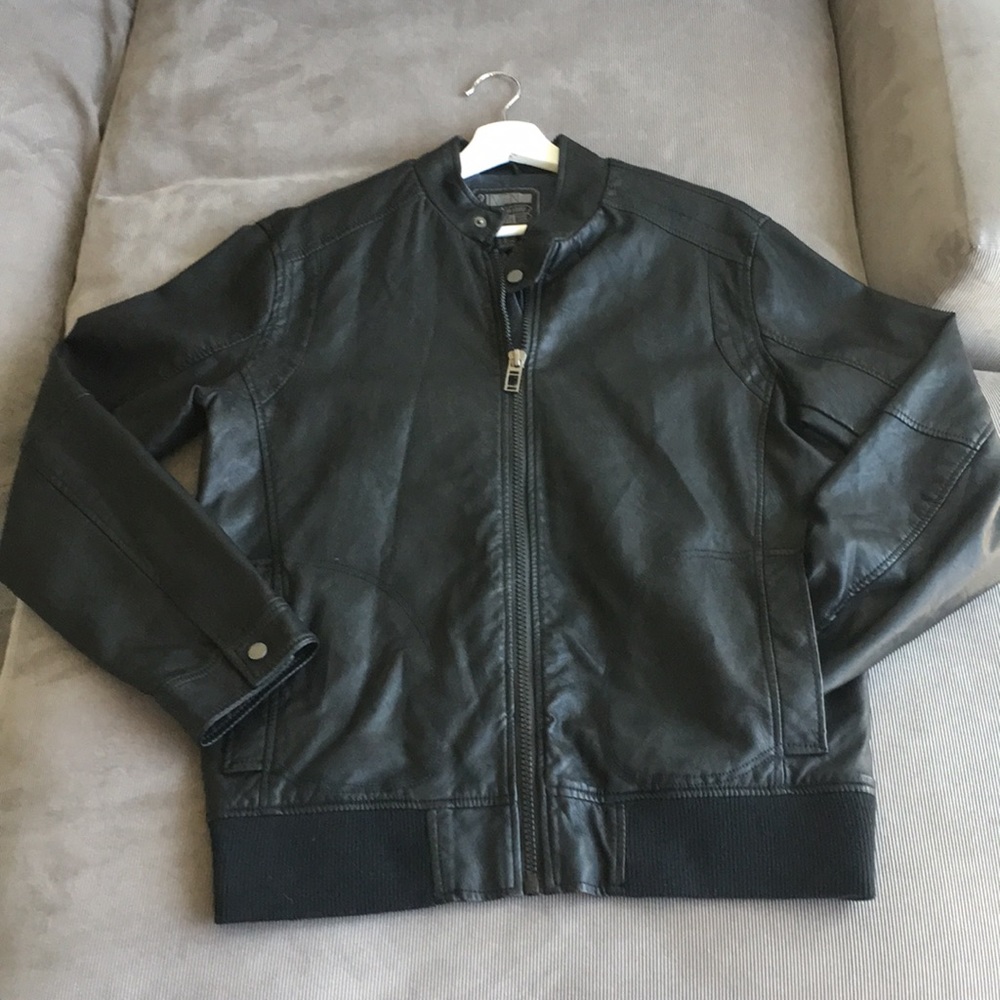 M Men’s Leather Bomber Jacket  bomber supreme faux
